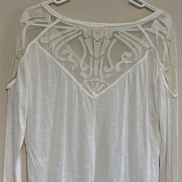 Free People Sheer Blouse Shirt size small - Picture 4 of 8